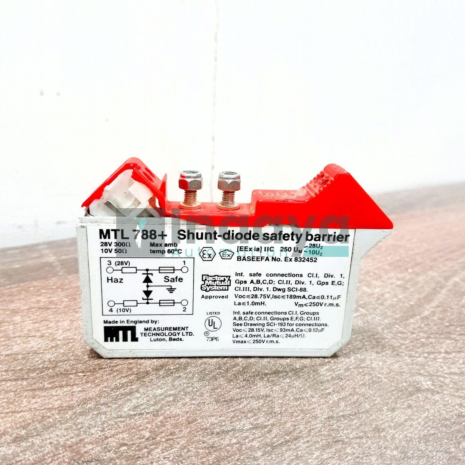 MTL 788+ SHUNT DIODE SAFETY BARRIER 28 VOLT +VE 300OHM 10 VOLT 50OHM RETURN -VE ALSO