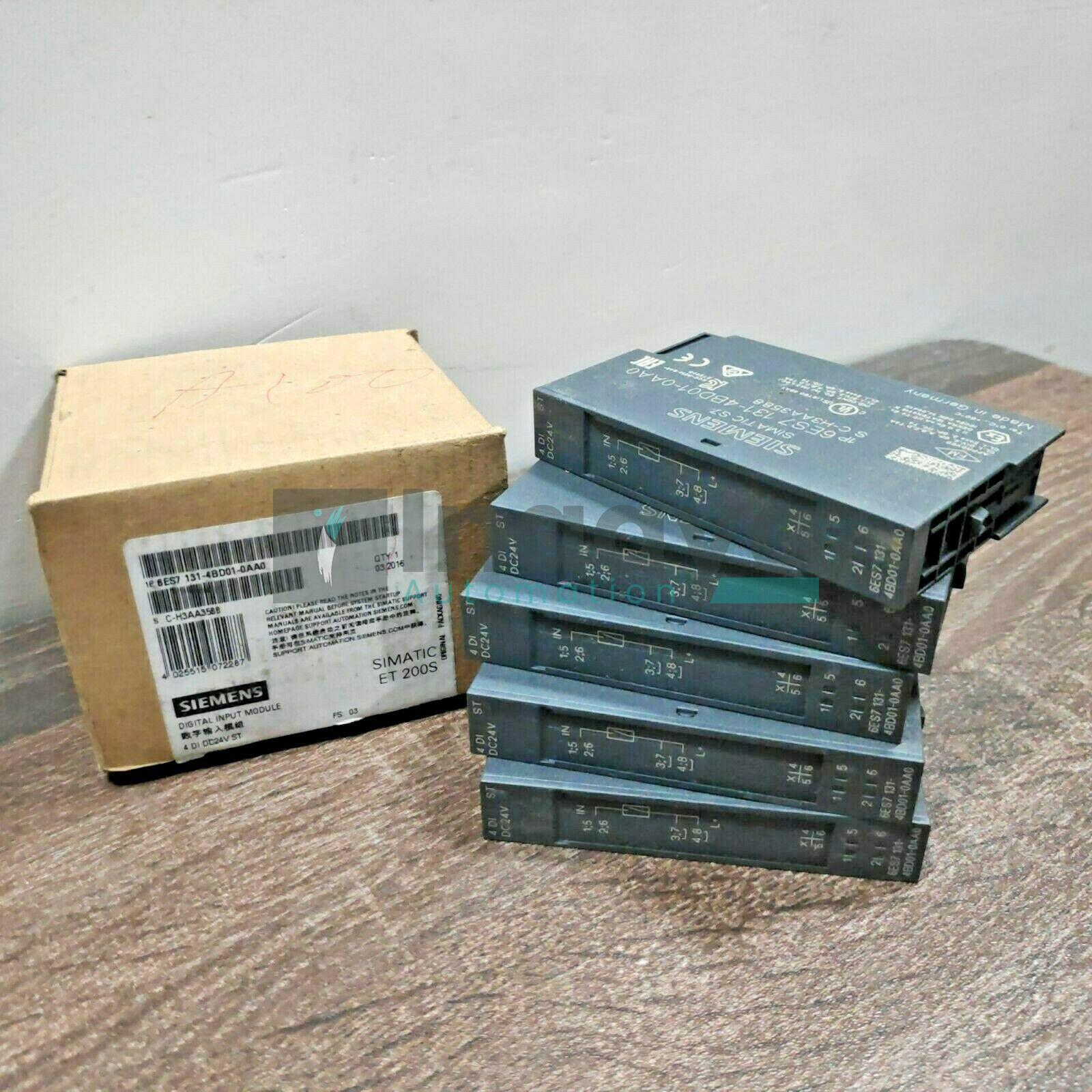SIEMENS 6ES7131-4BD01-0AA0 DIGITAL INPUT MODULE FOR SIMATIC ET200S (PACK OF 5PCS)