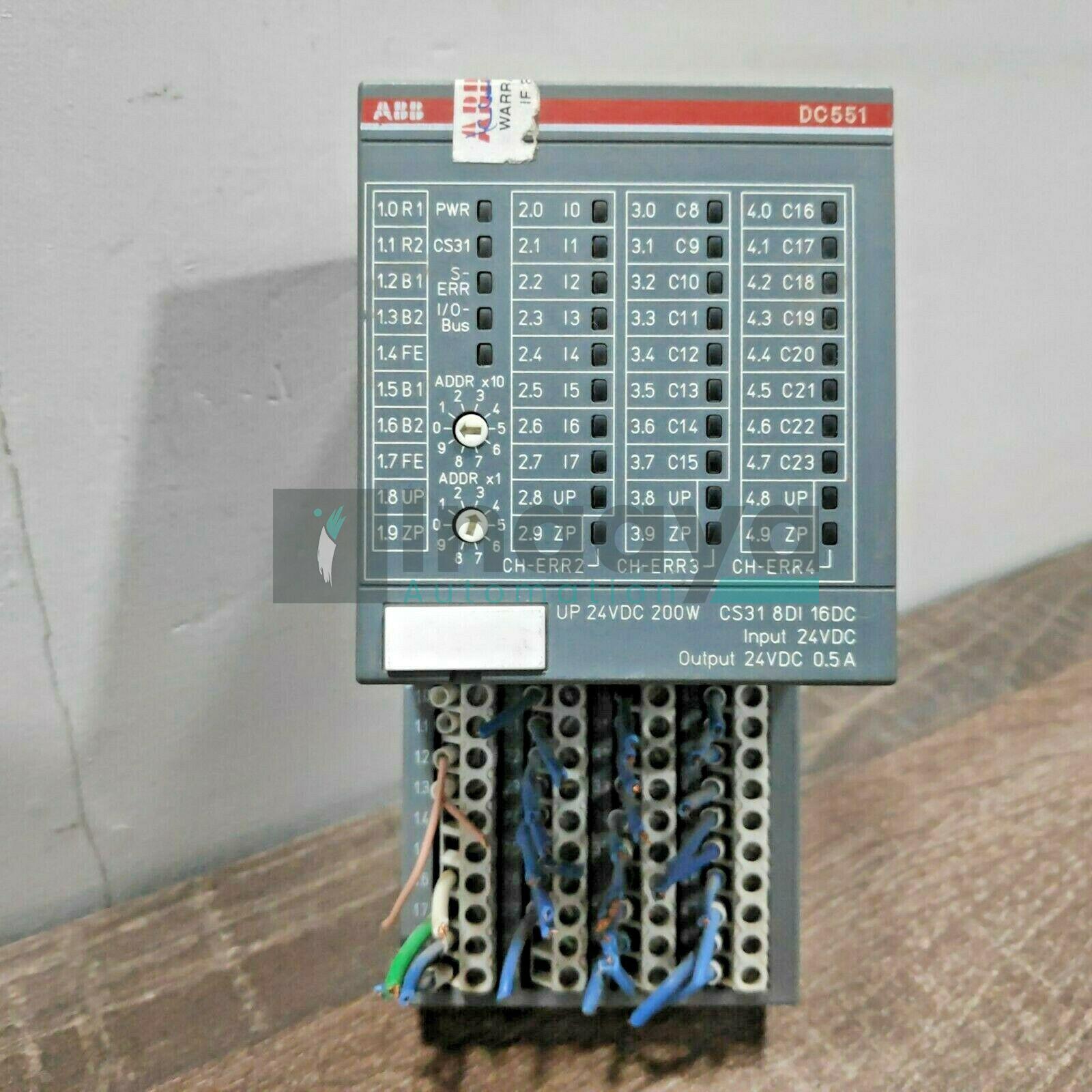 ABB 1SAP220500R0001 DC551-CS31 BUS MODULE WITH 1SAP210600R0001 TU551-CS31 BUS TERMINAL UNIT