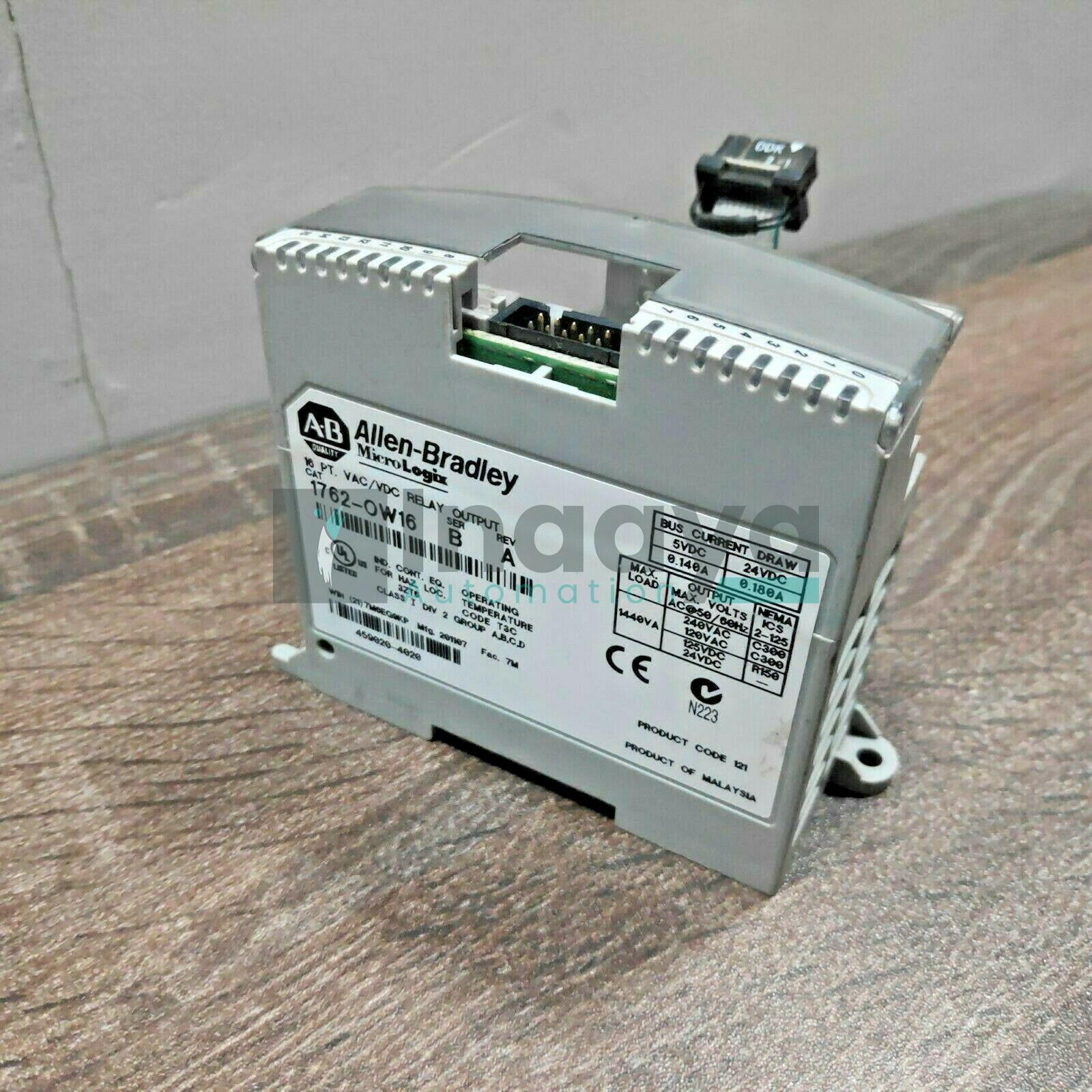 ALLEN BRADLEY 1762-OW16 SER.B REV.A MICROLOGIX 1200 16 POINT OUTPUT MODULE