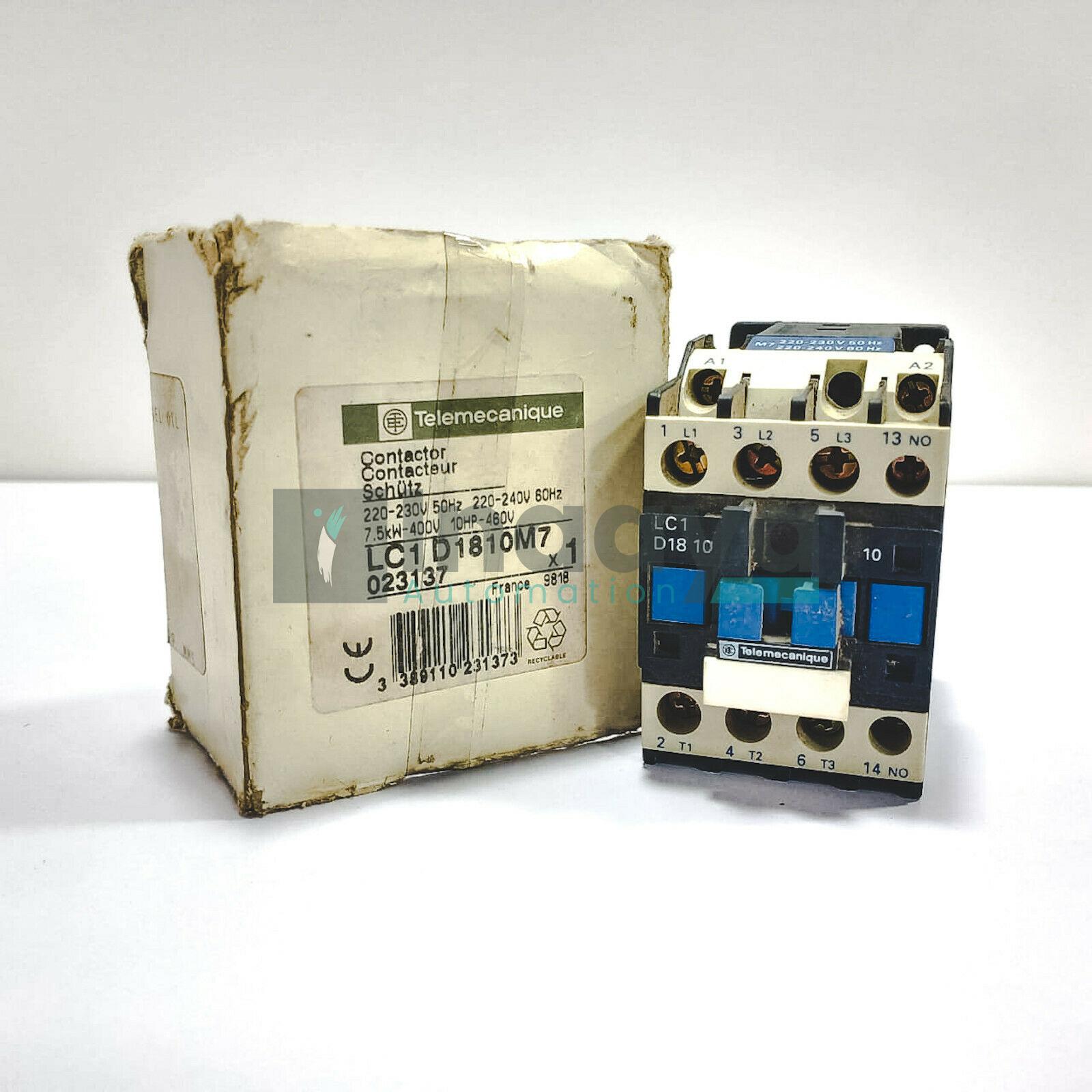 TELEMECANIQUE LC1-D1810-M7 18AMP 3POLE CONTACTOR