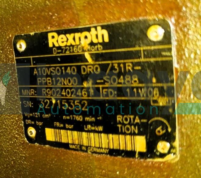 REXROTH A10VSO AXIAL-PISTON PUMP - A10VSO140 DRG /31R-PPB12N00 -SO488 R90240246