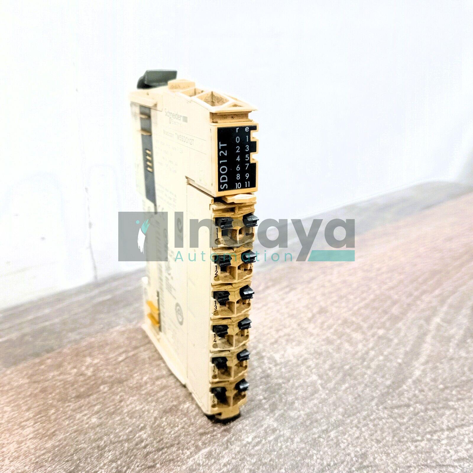 SCHNEIDER TM5SDO12T DISCRETE OUTPUT MODULE TM5 12DO 24VDC 0.5A 1WIRE IP20 WITH TM5ACBM11 BUS BASE