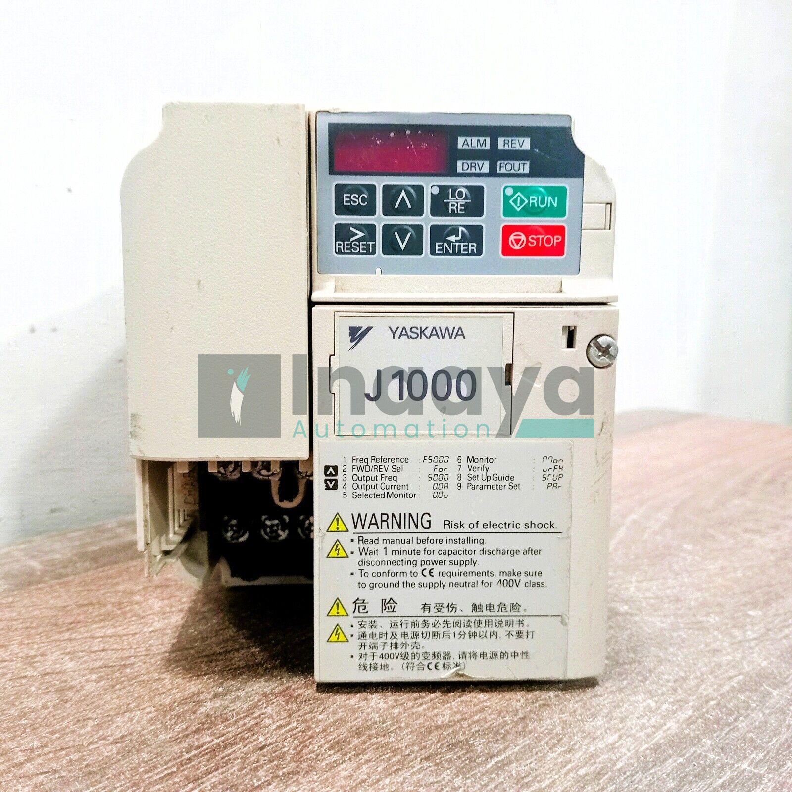 YASKAWA CIMR-JBBA0010BAA J1000 AC DRIVE CIMR SERIES 2.2KW/1.5KW 2HP