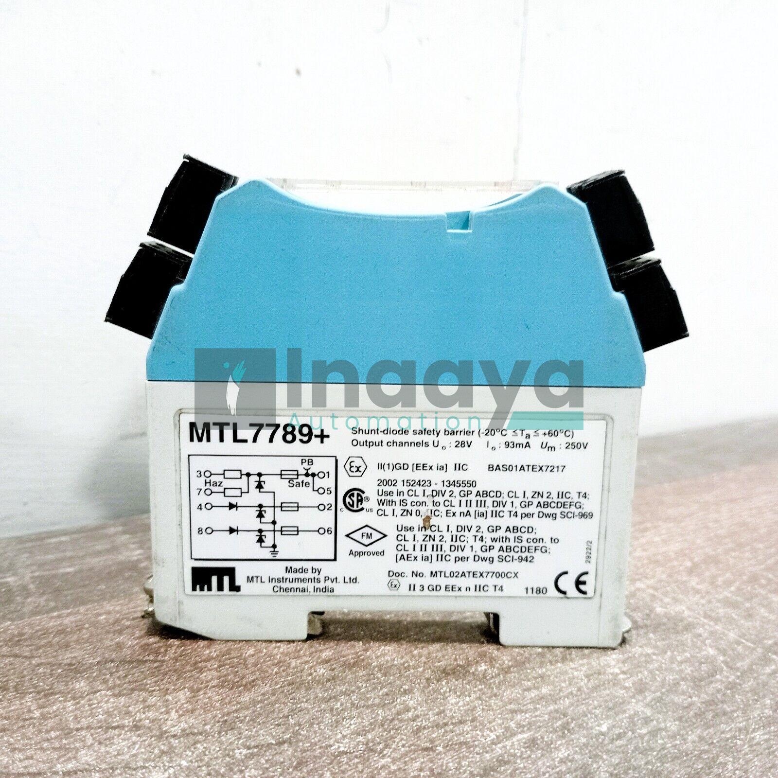 MTL MTL7789+ SHUNT-DIODE SAFETY BARRIERS MTL7700 RANGE 2CH 28V+VE 650OHM DIODE RETURN