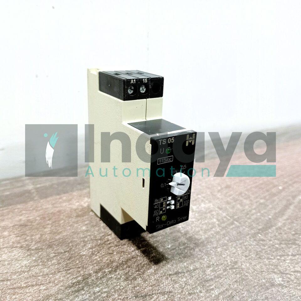 HIQUEL TS-05 STAR-DELTA RELAY 115VAC 2X SPNO DIN RAIL MOUNTED 0.8S 60S