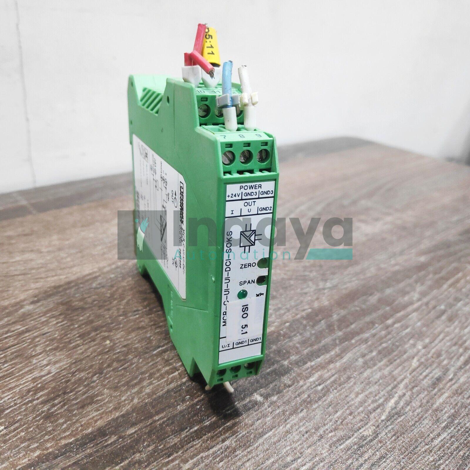 PHOENIX CONTACT MCR-C-UI-UI-DCI (2810913) 3 WAY ANALOG COMMUNICATION INTERFACE 4-20 MA 50 HZ