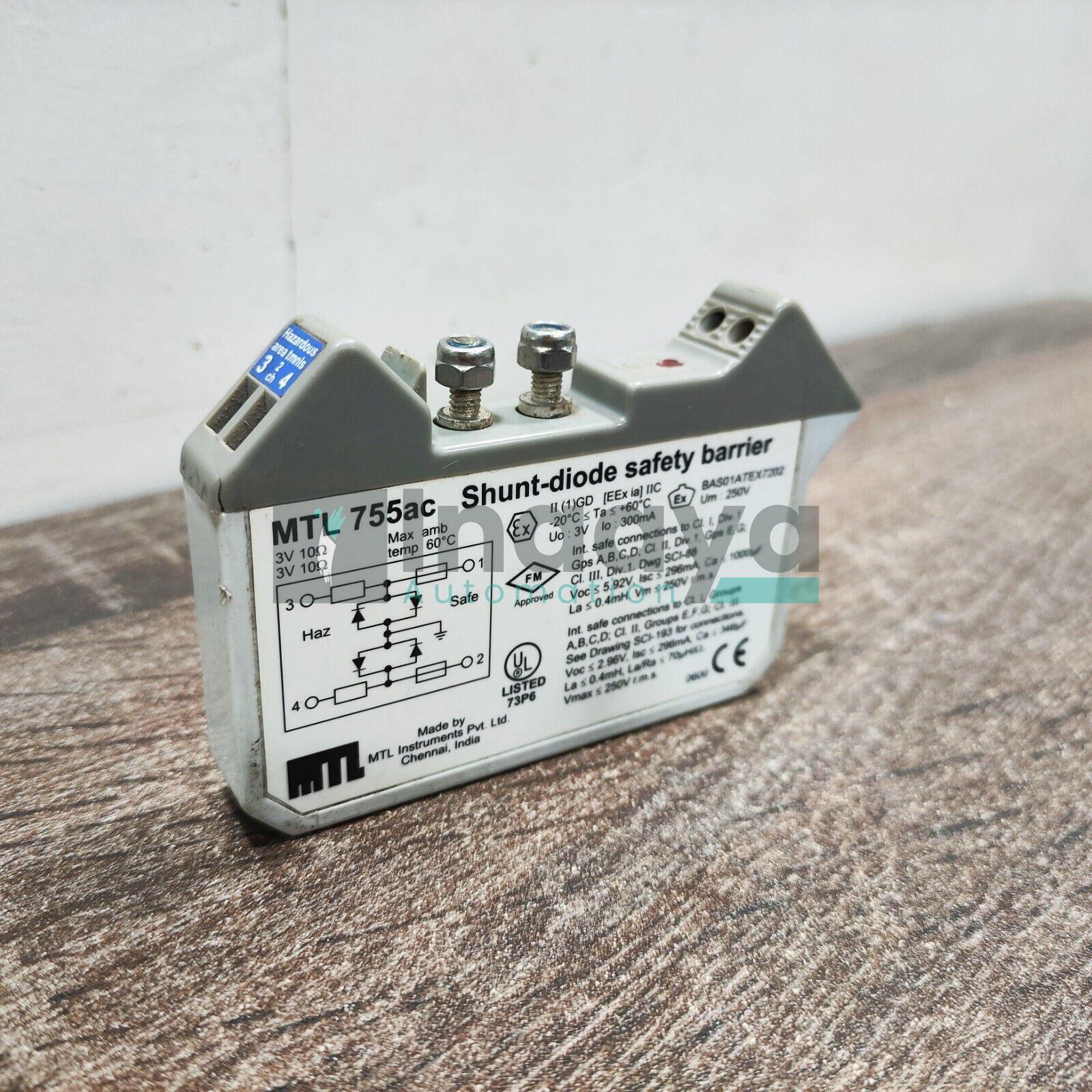 MTL MTL-755AC (MTL 755AC) SAFETY BARRIER SHUNT DIODE ANALOG INPUT (LOW-LEVEL) AC SENSOR 3 VOLT 10O HM 