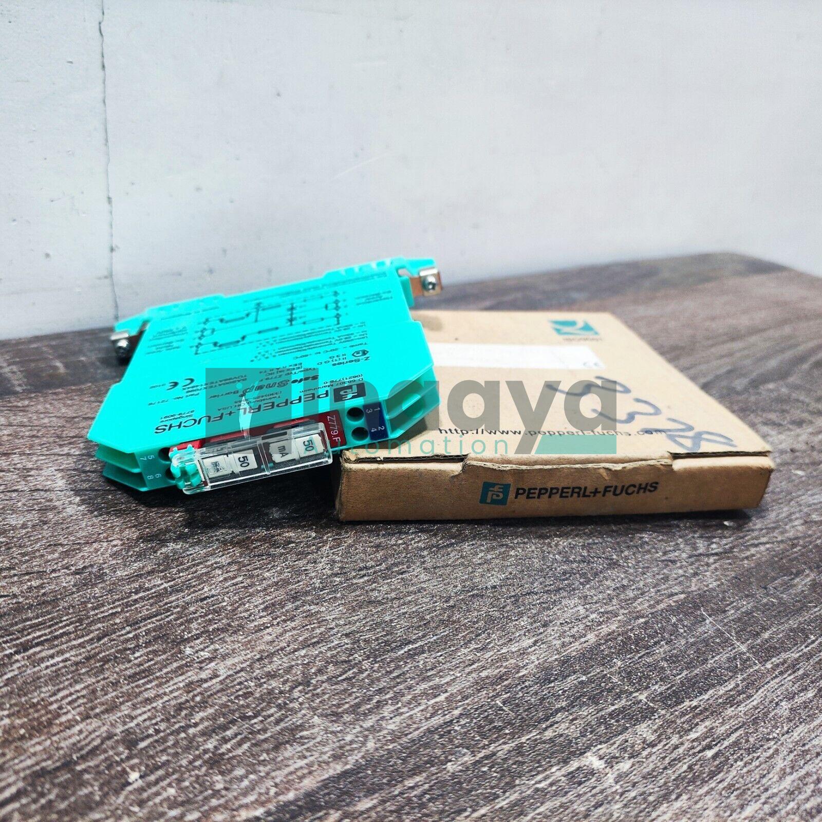 PEPPERL & FUCHS Z779.F 72176 2-CHANNEL ZENER BARRIER DIN RAIL MOUNTABLE 300 OHM NOMINAL 26.5 V AT 10 UA