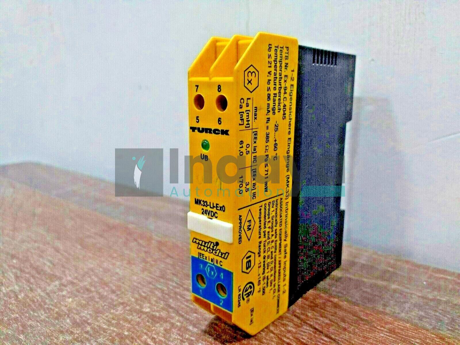 TURCK MK33-LI-EX0/24VDC SAFETY MODULE ISOLATING 24VDC 20 MA RL 500