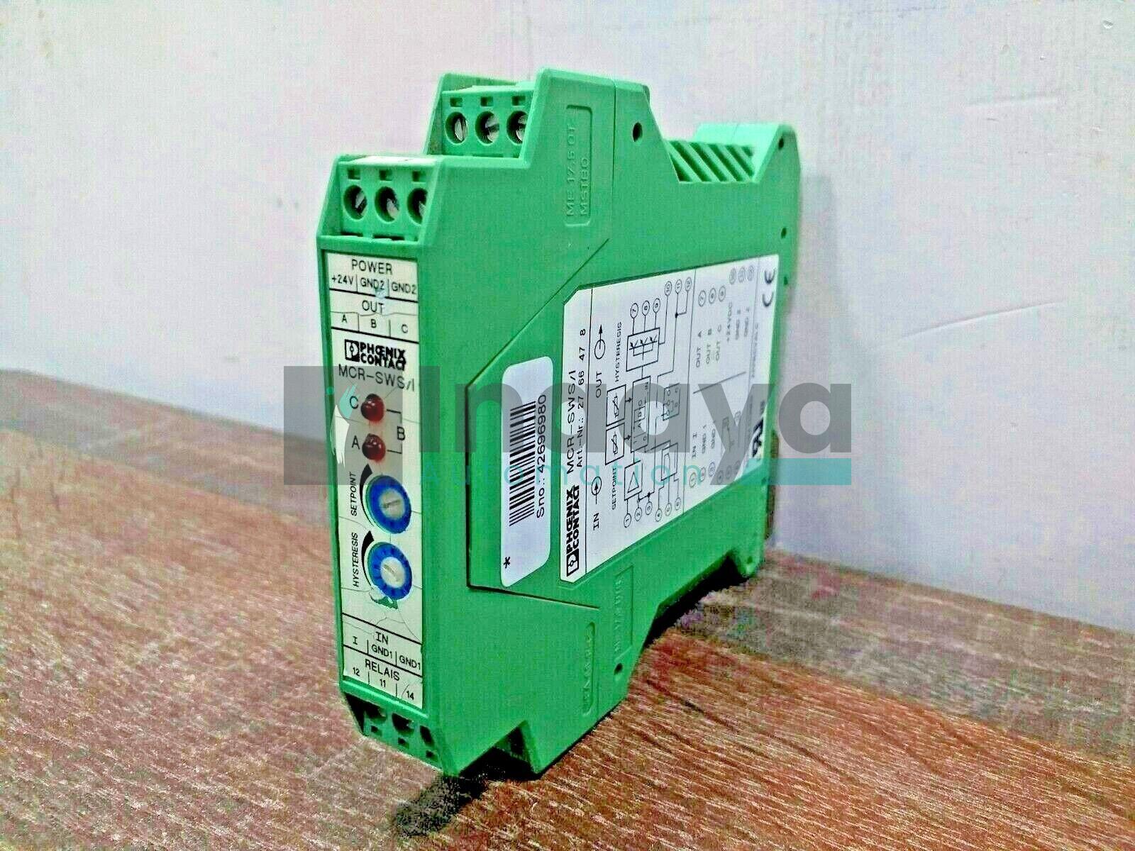 PHOENIX CONTACT MCR-SWS-I THRESHOLD VALUE SWITCH 0 - 20 MA INPUT 20 - 30 VDC OUTPUT (2766478)