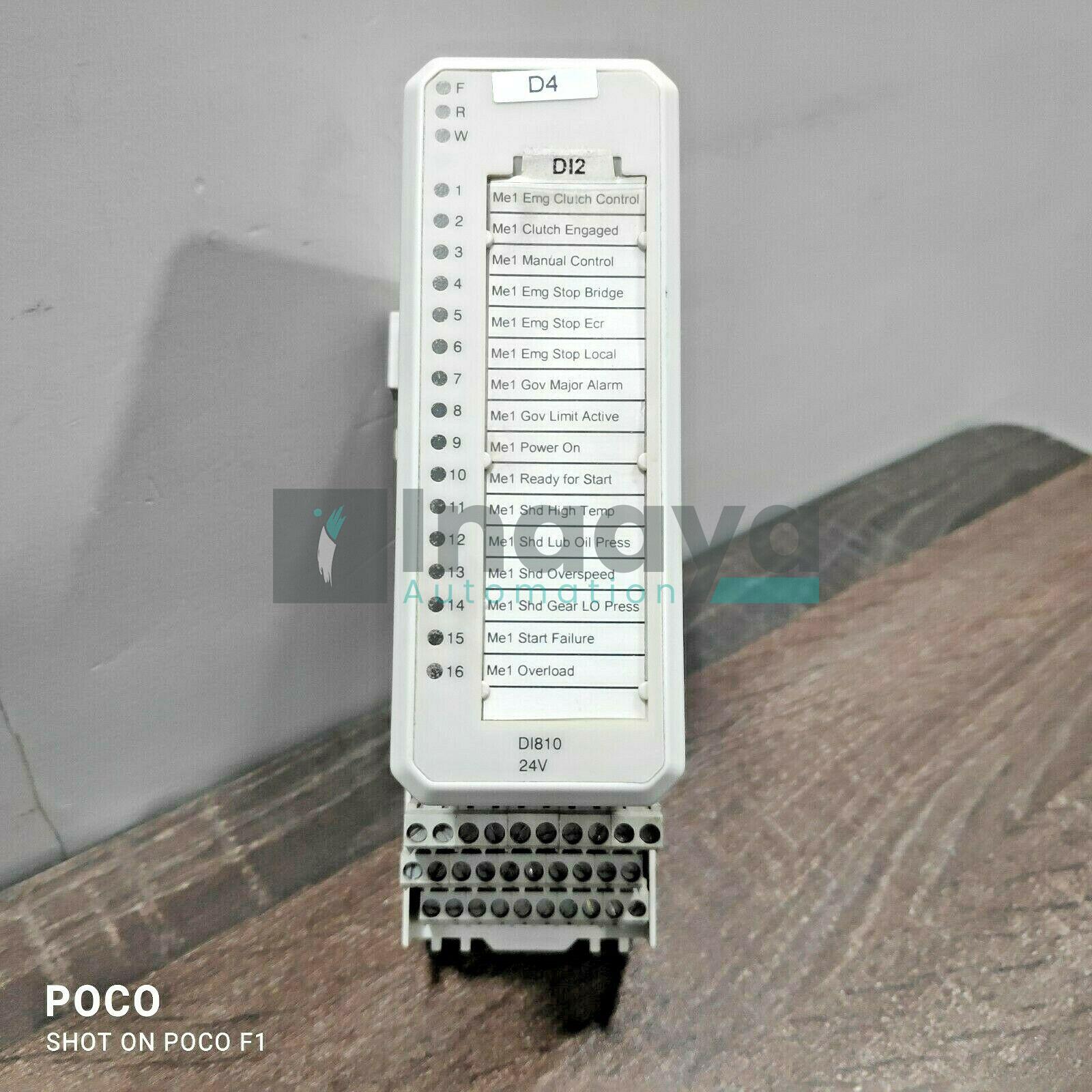 ABB 3BSE008508R1 DI810 INPUT MODULE WITH 3BSE013230R1 TU810V1 TERMINATION
