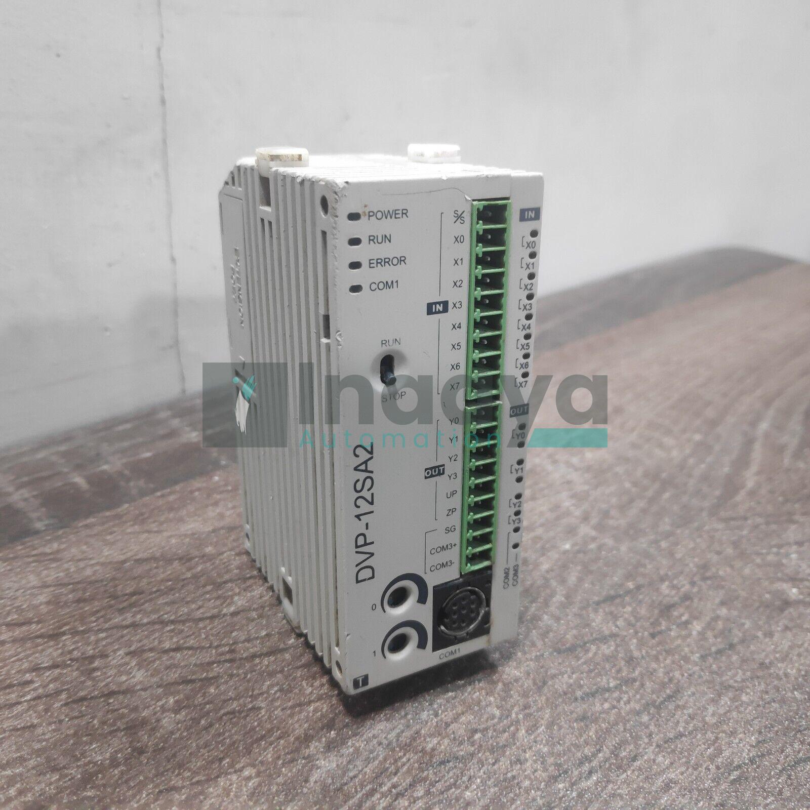 DELTA ELECTRONICS DVP12SA211T PLC CONTROLLER DVP-S CPU 8DI/4DO SA2 TRANSISTOR OUTPUT 24VDC 16K STEPS RS-232 & RS-485 PORTS COMPATIBLE WITH MODBUS ASCII/RTU PROTOCOL MASTER OR SLAVE