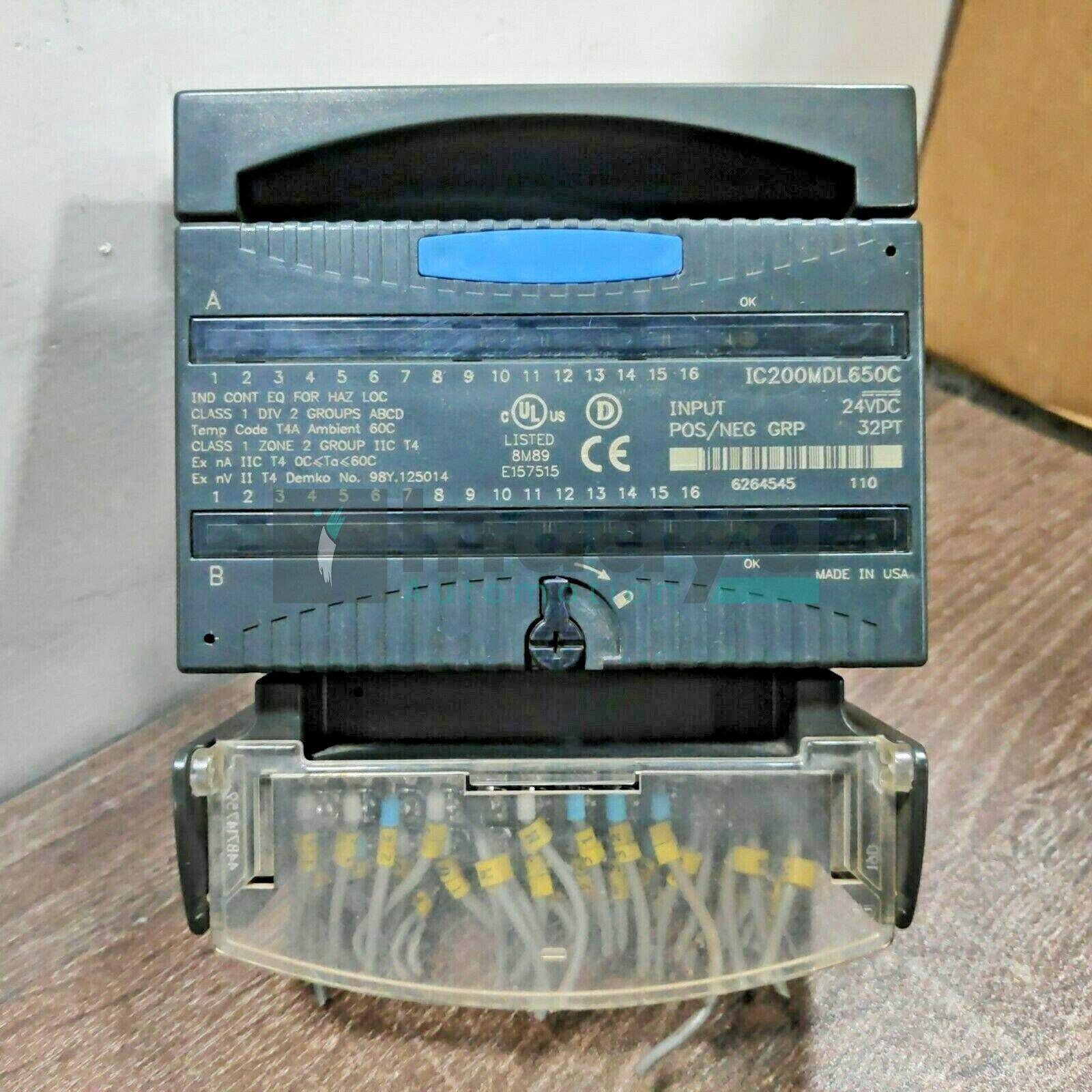 GE FANUC IC200MDL650 VERSAMAX INPUT MODULE WITH IC200CHS001 I/O CARRIER