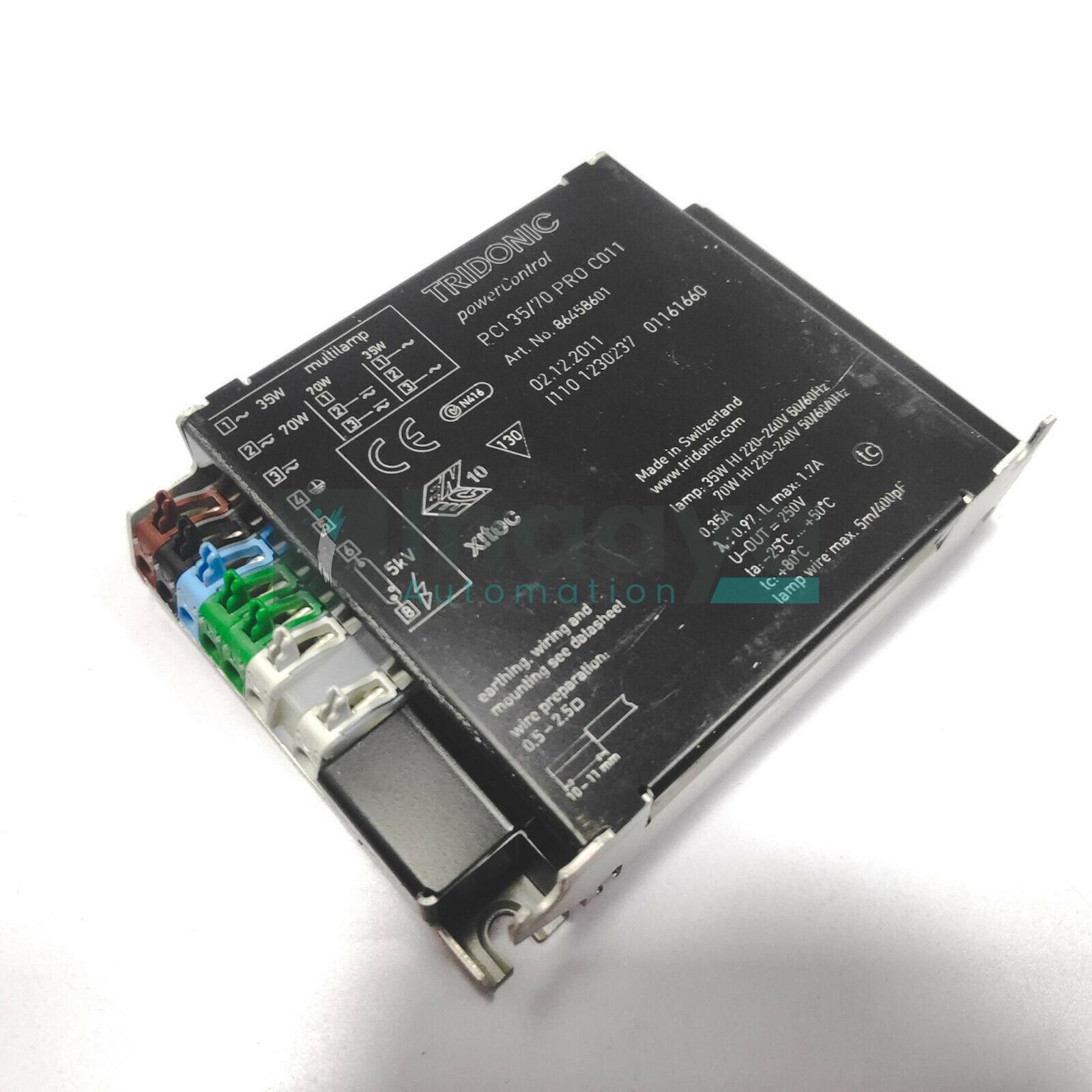 TRIDONIC PCI 35/70 PRO C011 86458601 Electronic ballasts for high-intensity disc