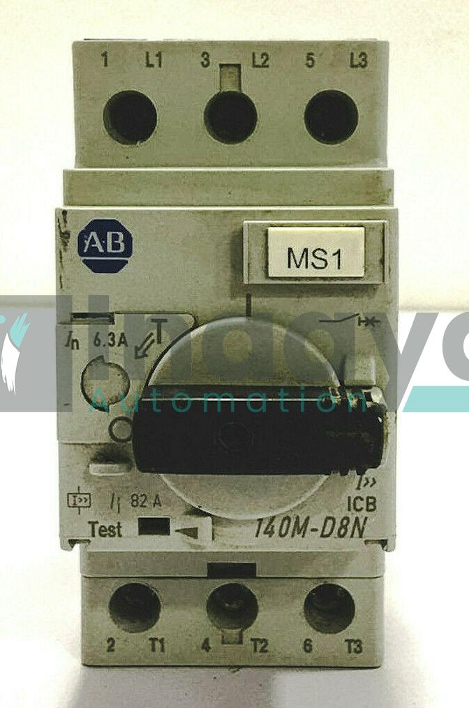 ALLEN BRADLEY 140M-D8N-B63 6.3A MOTOR CIRCUIT PROTECTOR