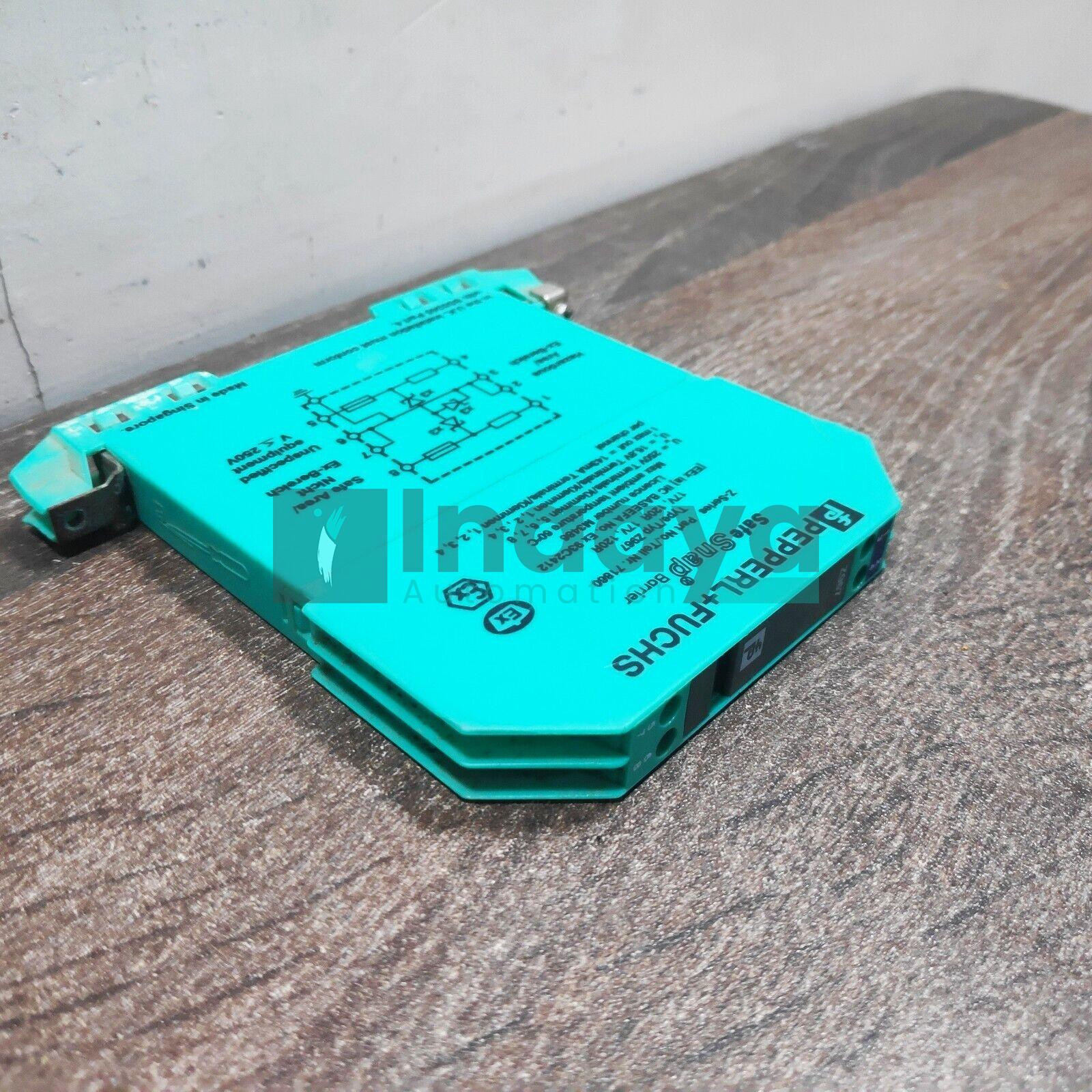 PEPPERL & FUCHS Z967 ZENER BARRIER Z-SYSTEM DIN RAIL MOUNTABLE STAR CONNECTION 2-CHANNEL 120 OHM NOMINAL 15.6 VAC SUPPLY LOOP (71860)
