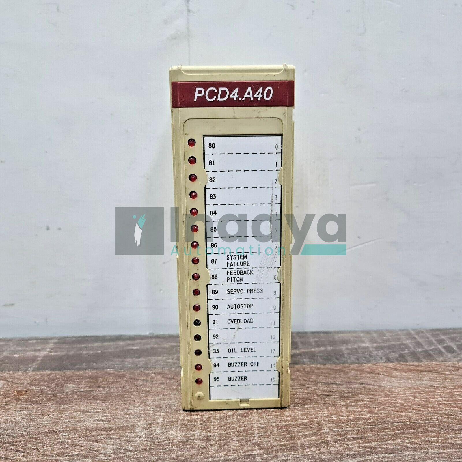 SAIA BURGESS PCD4.A400 VER.B DIGITAL OUTPUT MODULE 5 AMP 24 V DC