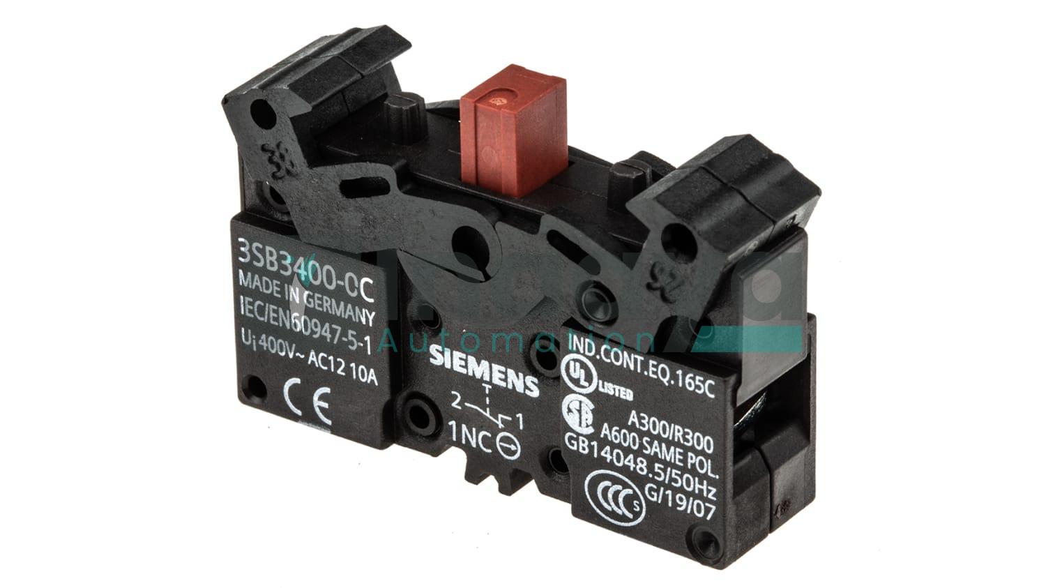 SIEMENS 3SB3400-0C 10AMP CONTACT BLOCK