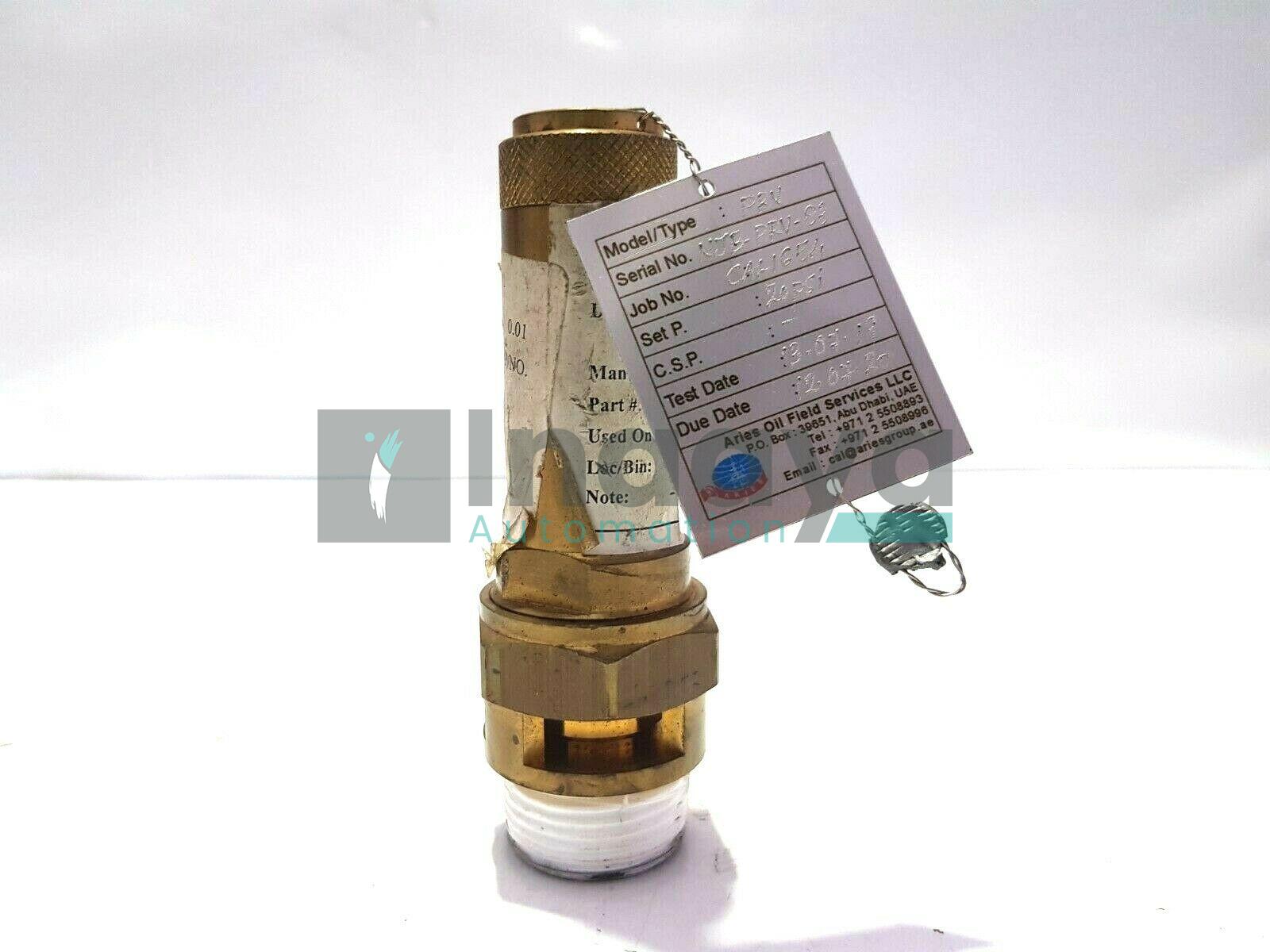 ARIES OIL FIELD SERVICES LLC PRV VALVE 20 PSI