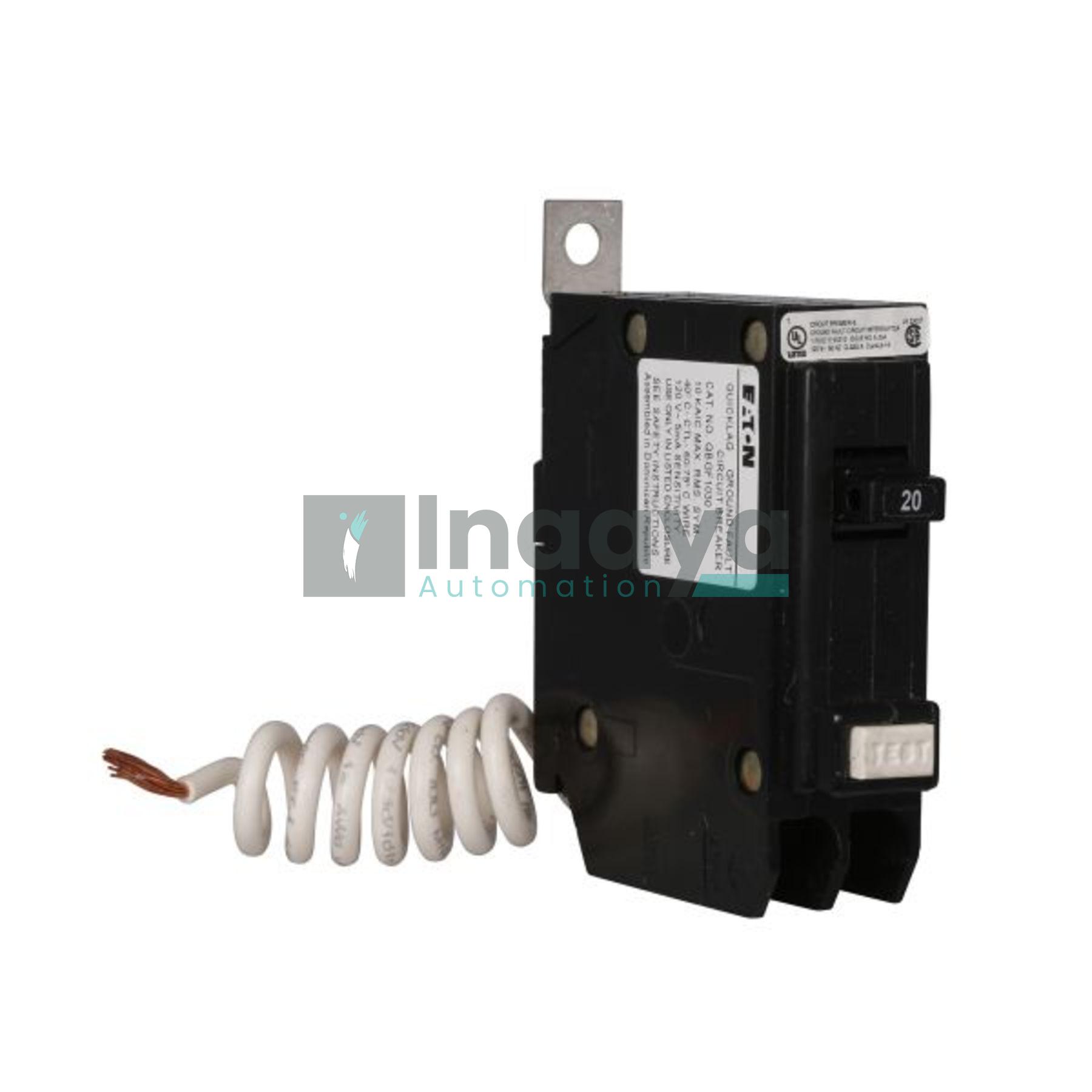 EATON CORPORATION CUTLER HAMMER QBGF1020 20AMP CIRCUIT BREAKER