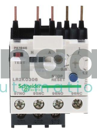 SCHNEIDER ELECTRIC TELEMECANIQUE LR2K0306 0.8-1.2 AMP THERMAL OVERLOAD RELAY